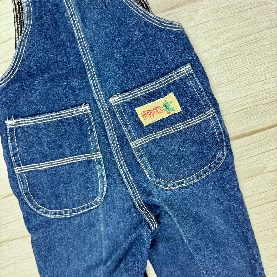 Vintage 1970's 'Hoppers' Australian Made Dungaree Overalls - Size 2Y