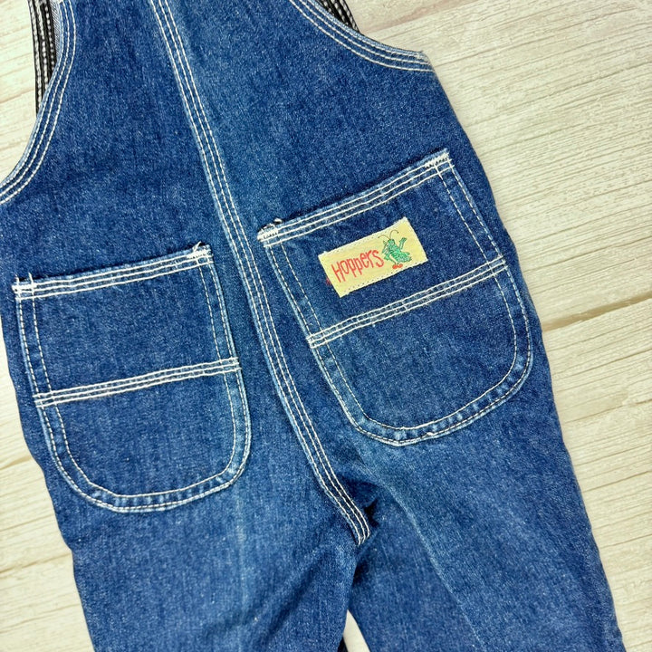 Vintage 1970's 'Hoppers' Australian Made Dungaree Overalls - Size 2Y
