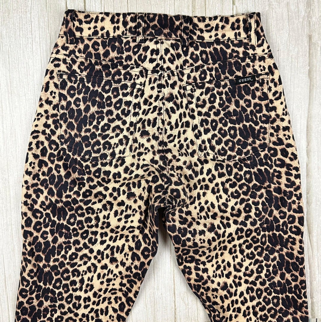 Guess 90's Ladies Leopard Print Bootflare Jeans - Size 6 - Jean Pool