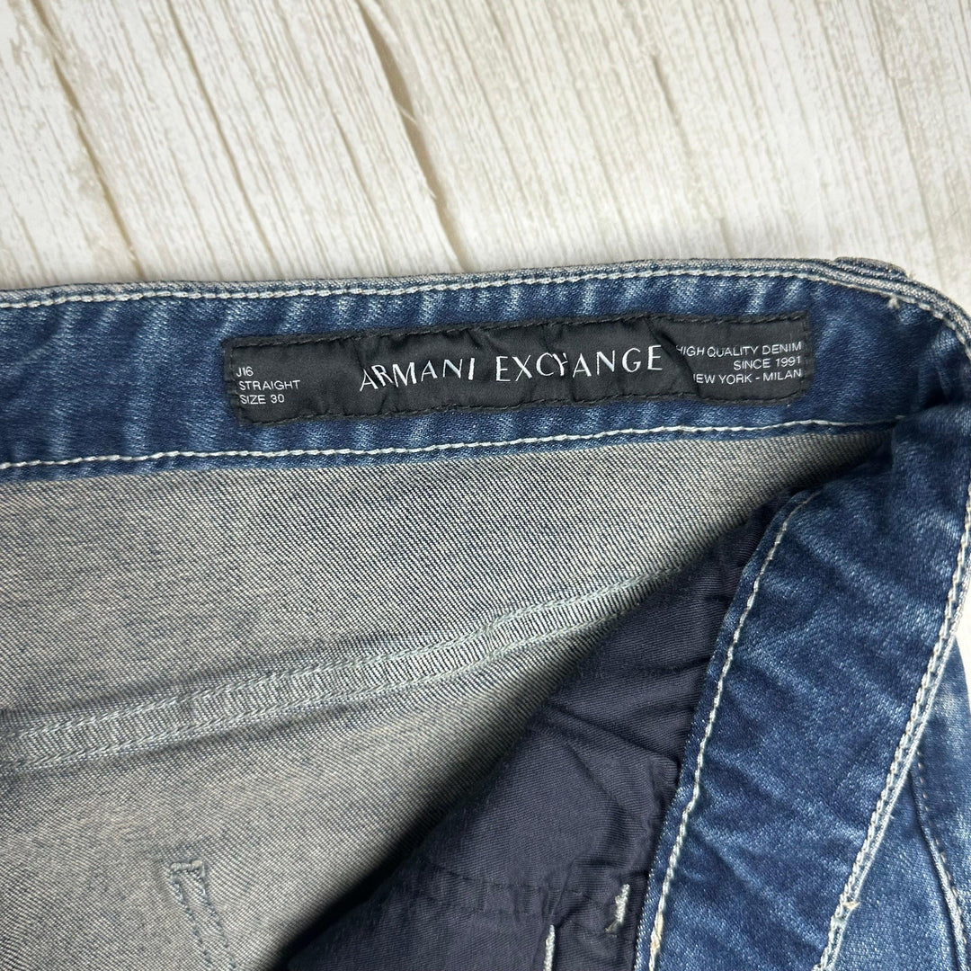 Armani Exchange Mens J16 Straight Jeans  -Size 30S