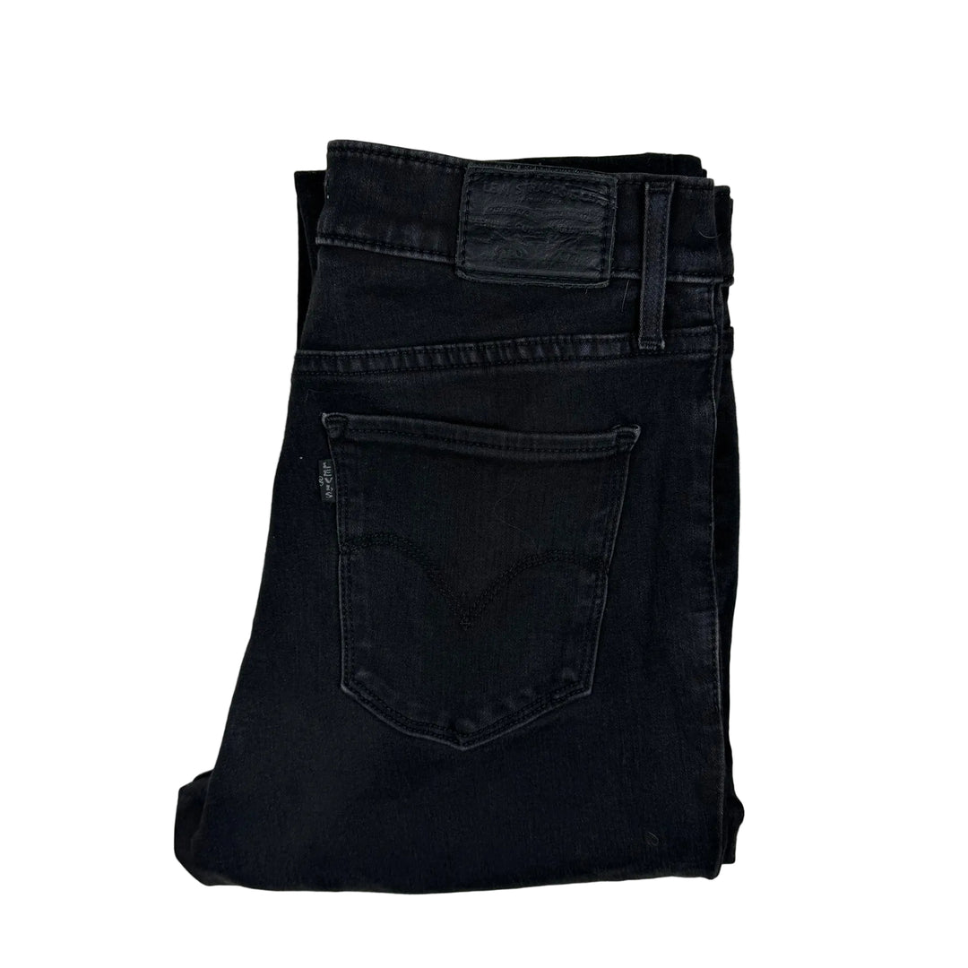 Levis 312 Shaping Slim Mid Rise Aged Black Jeans - Size 26"
