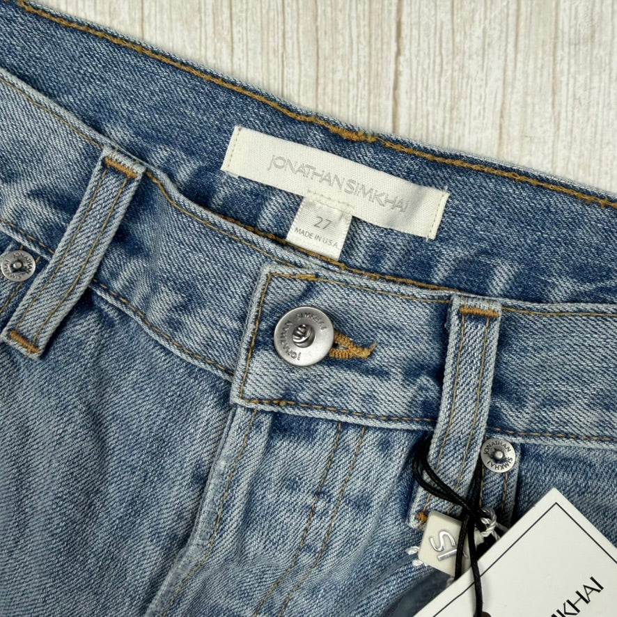 NWT - Jonathan Simkhai - Stunning Crystal & Pearl Trim Jeans  -Size 27
