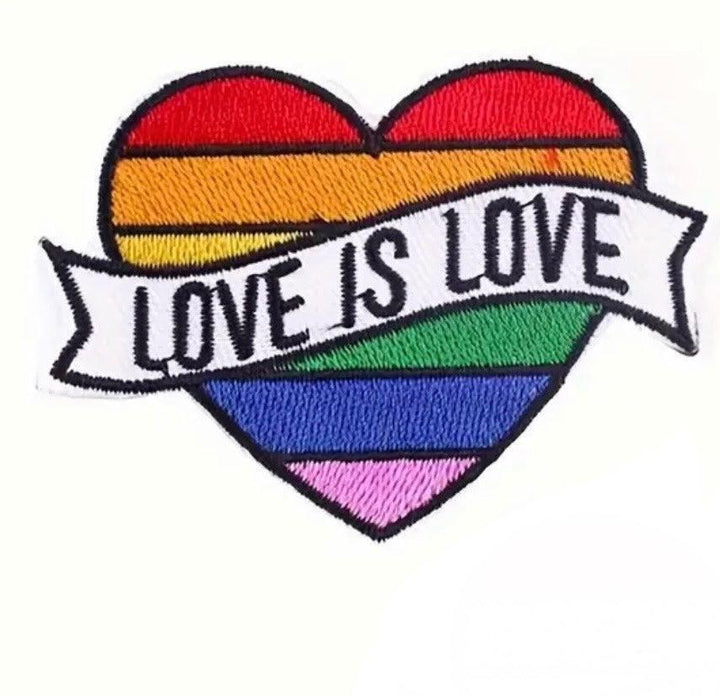 Love is Love Rainbow Heart- Embroidered Patch - Jean Pool