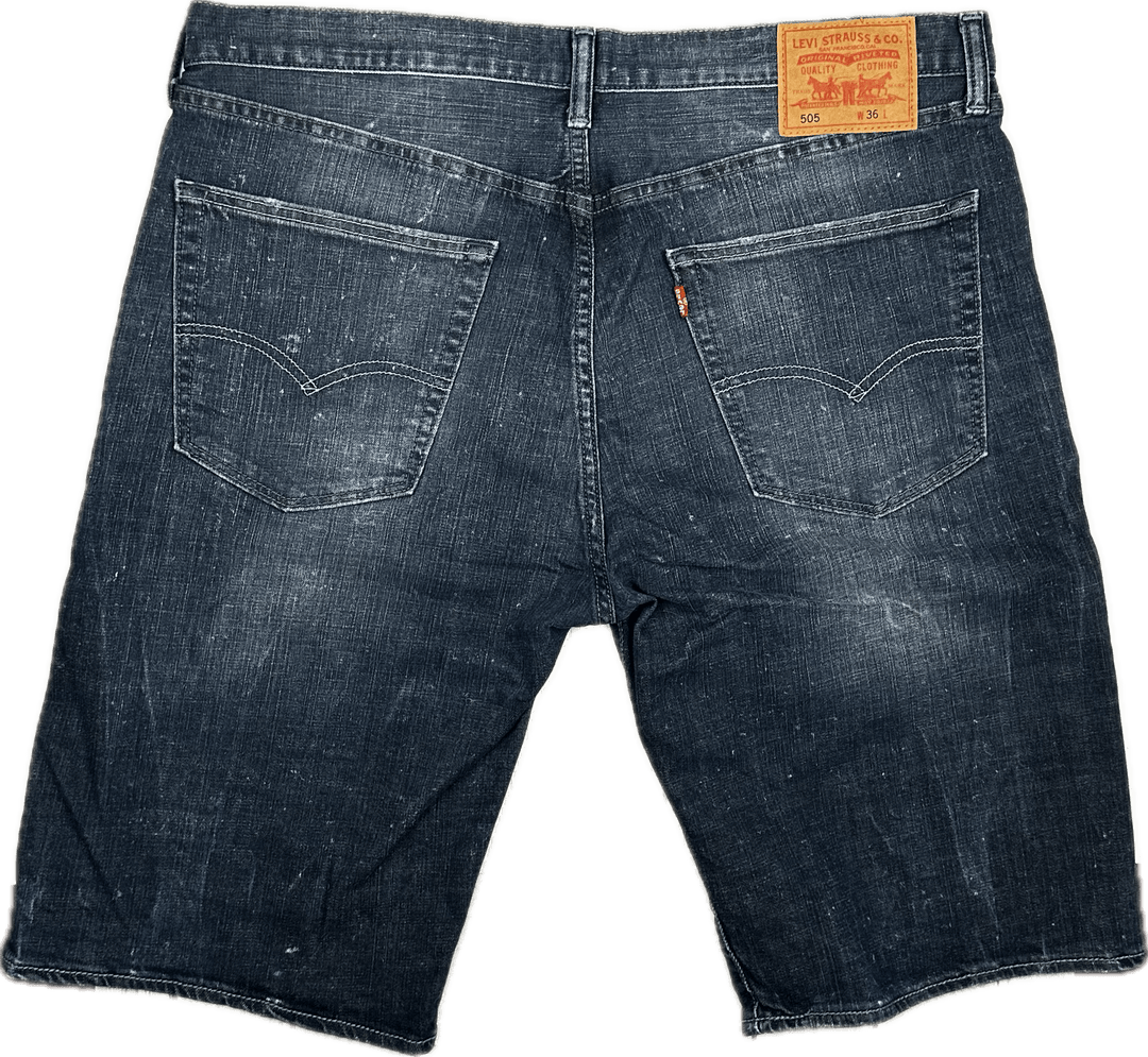 Levis 505 Mens Denim Shorts -Size 36