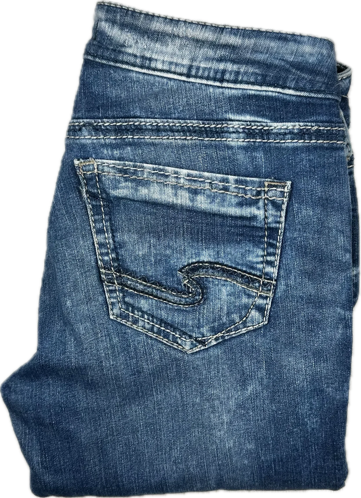 Silver Jeans 'Girlfriend' Mid Rise Distress Jeans- Size 27