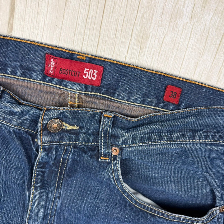 Mens Levis Classic Bootcut 503 Denim Jeans - Size 38/30