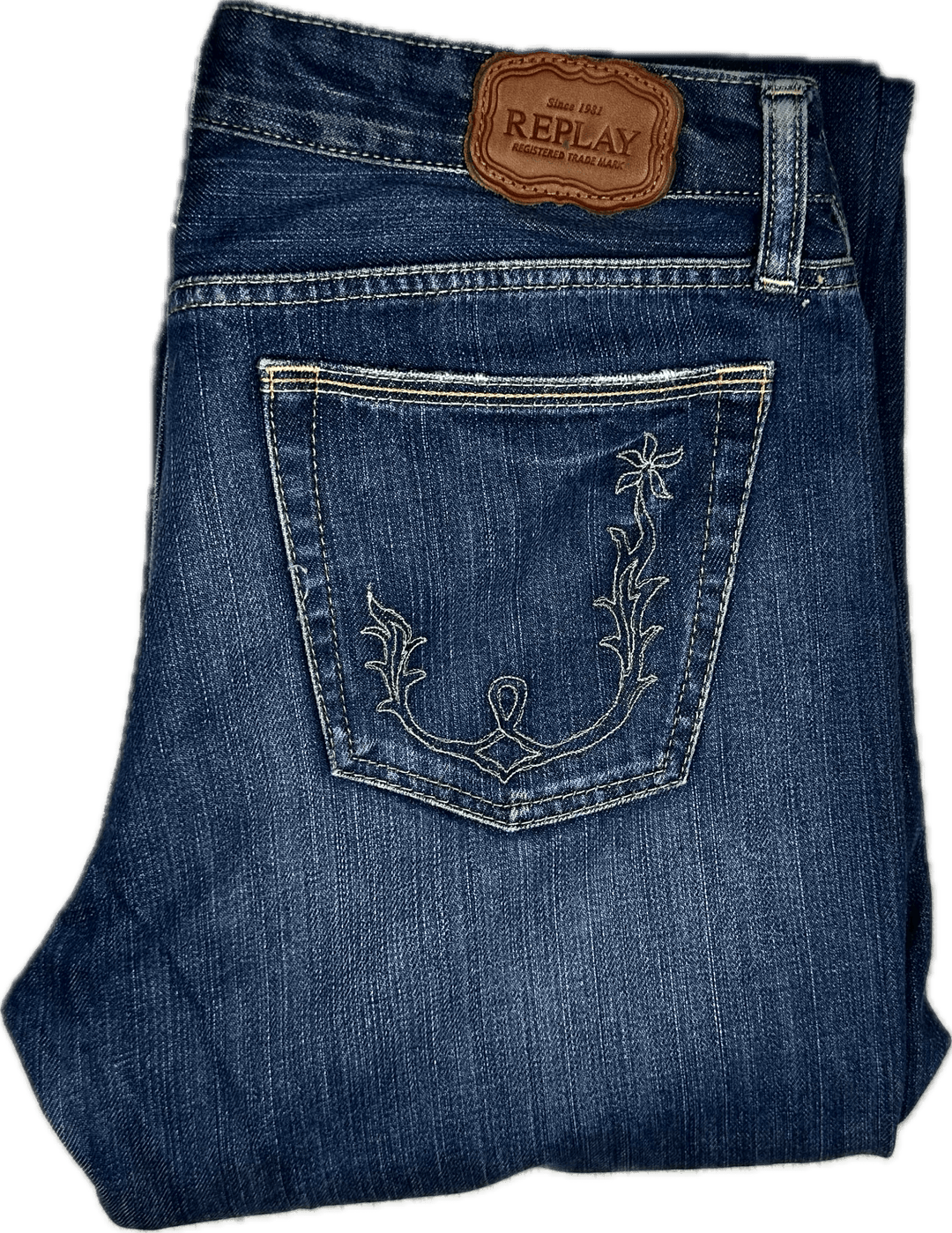 Replay Womens Low Rise Bootcut Jeans - Size 30