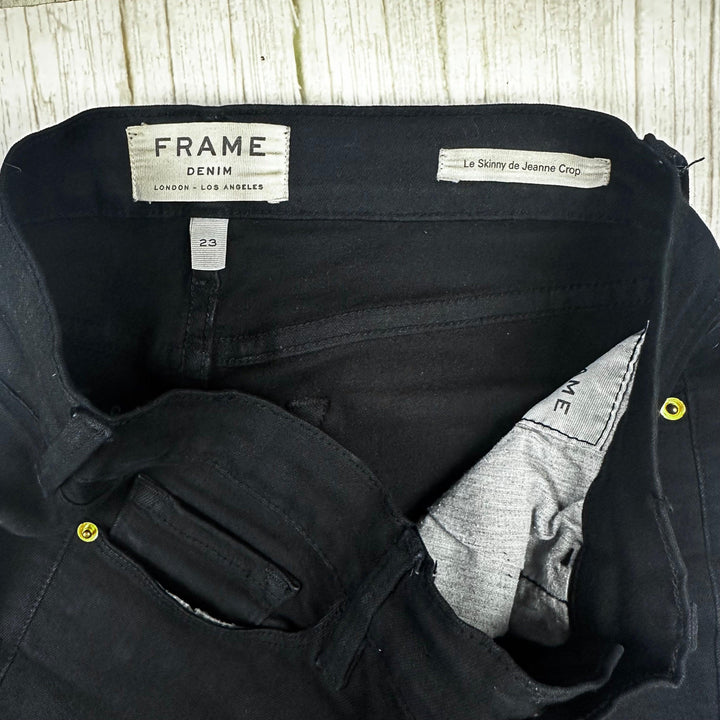 Frame Denim 'Le Skinny de Jeanne Crop' Black Jeans -Size 23