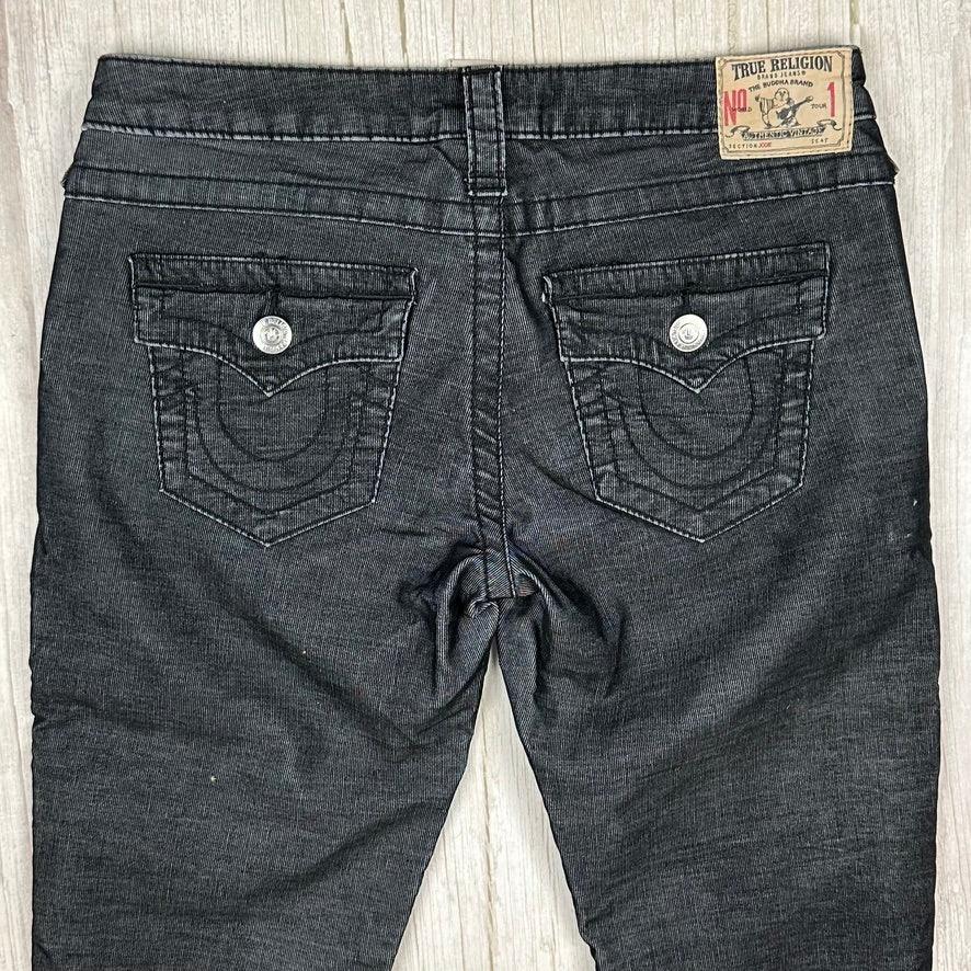 True Religion Charcoal Cord Stretch 'Jodie' Jeans- Size 28