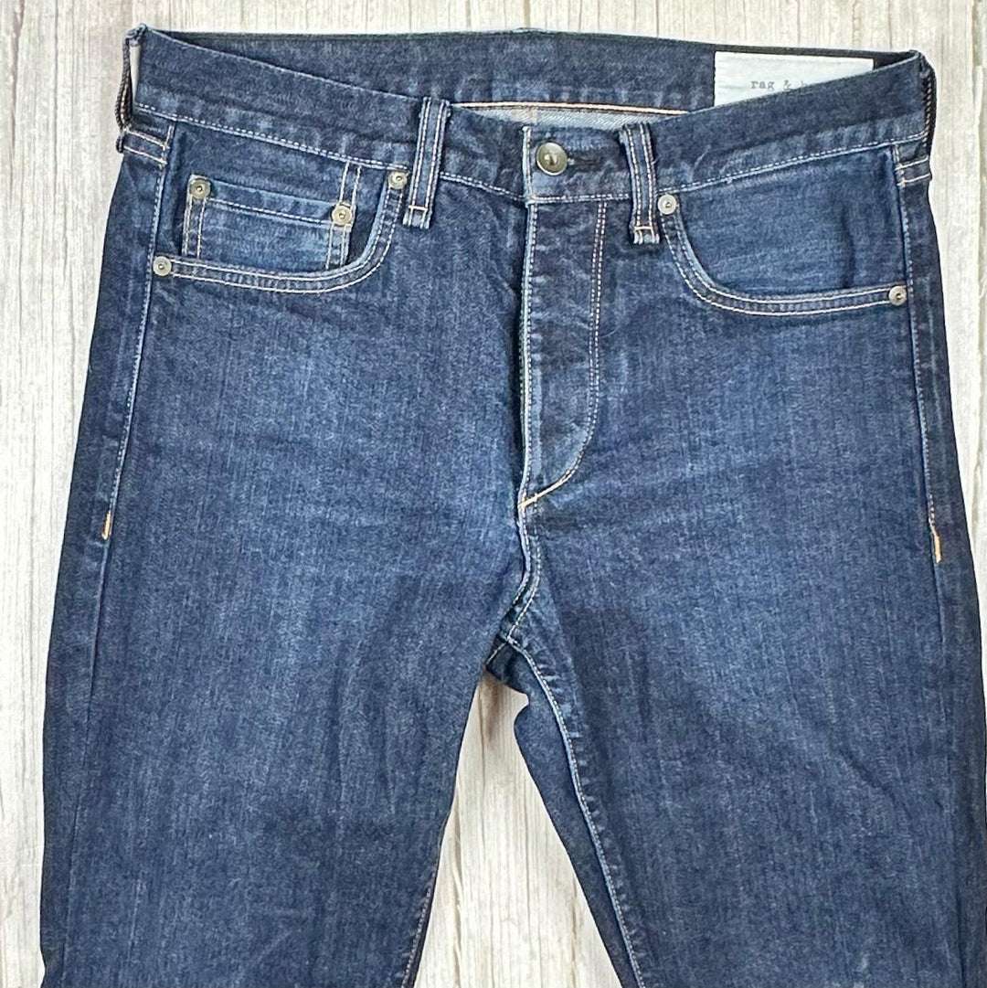 Rag & Bone Mens 'Fit 2' Indigo Rinse Jeans Made in USA - Size 30 - Jean Pool