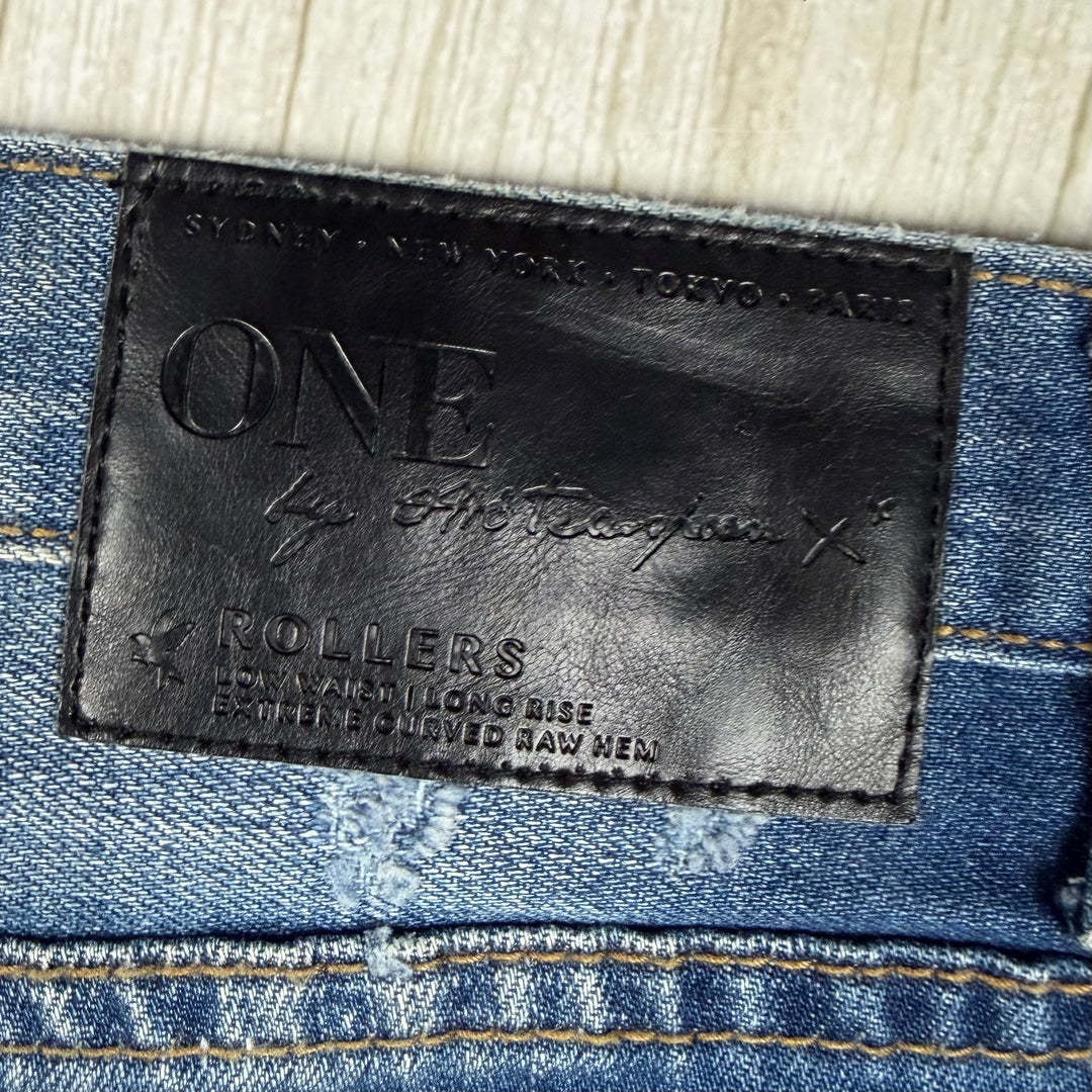 One Teaspoon 'Rollers' Distressed Denim Shorts  - Size 28"