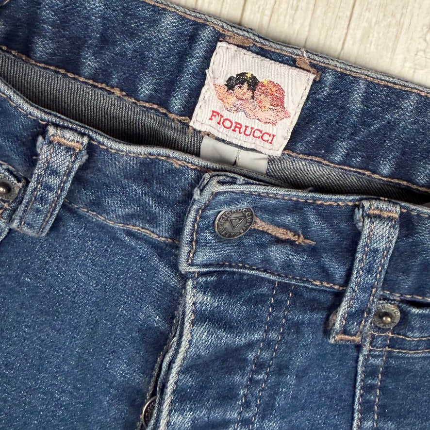 Fiorucci 90's Stretch Denim Cut Off Shorts- Size 11