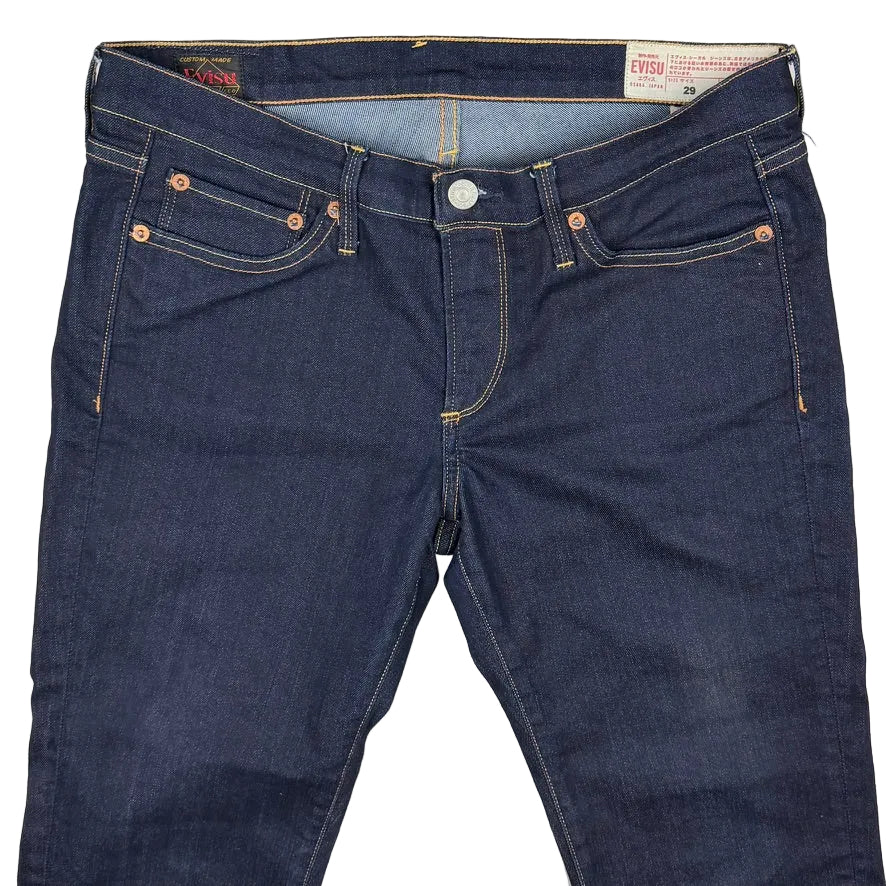 Evisu Japan Ladies Logo Pockets Slim Straight Jeans - Size 29