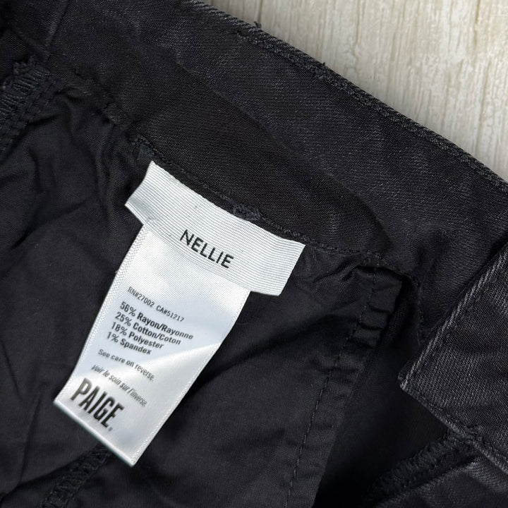 Paige Denim 'Nellie' Black Coated Wide Leg - Size 31