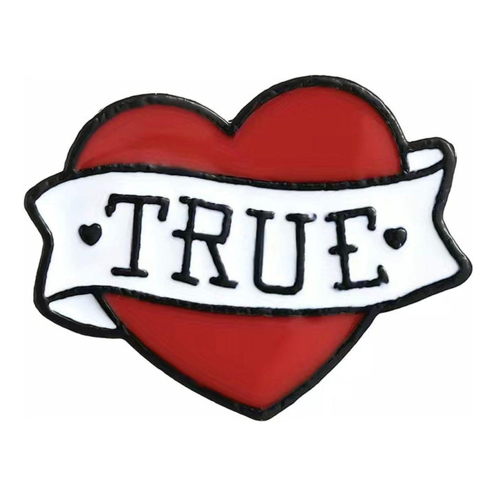 True- Heart Shaped- Enamel Pin - Jean Pool