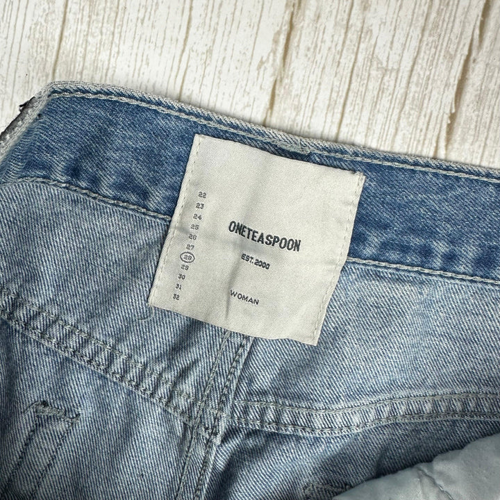 One Teaspoon 'Outlaws' Destroyed Denim Shorts  - Size 28