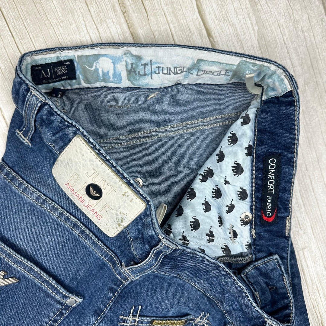 Armani Jeans Mens Low Rise Slim Jeans  -Size 32L