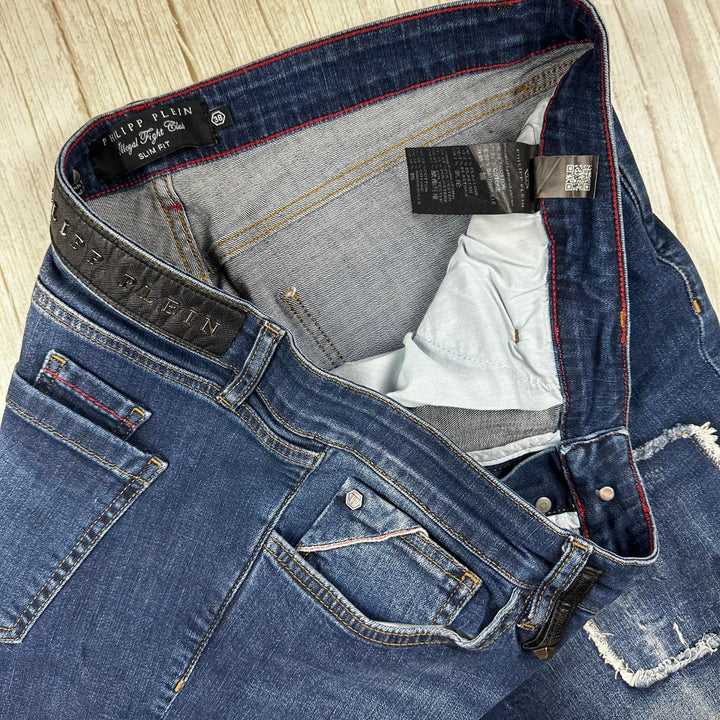 Philipp Plein Mens 'Special 3' Slim Fit  Fight Club Jeans -Size 38