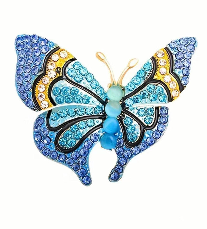 Blue Butterfly Sparkle Brooch