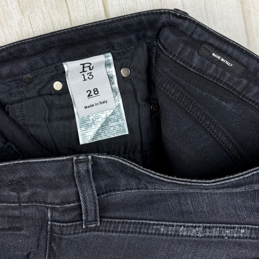 R13 Made in Italy Stretch 'Alison Crop' Jeans- Size 28