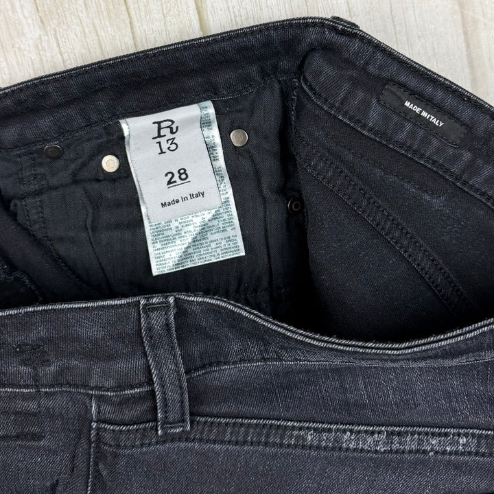 R13 Made in Italy Stretch 'Alison Crop' Jeans- Size 28