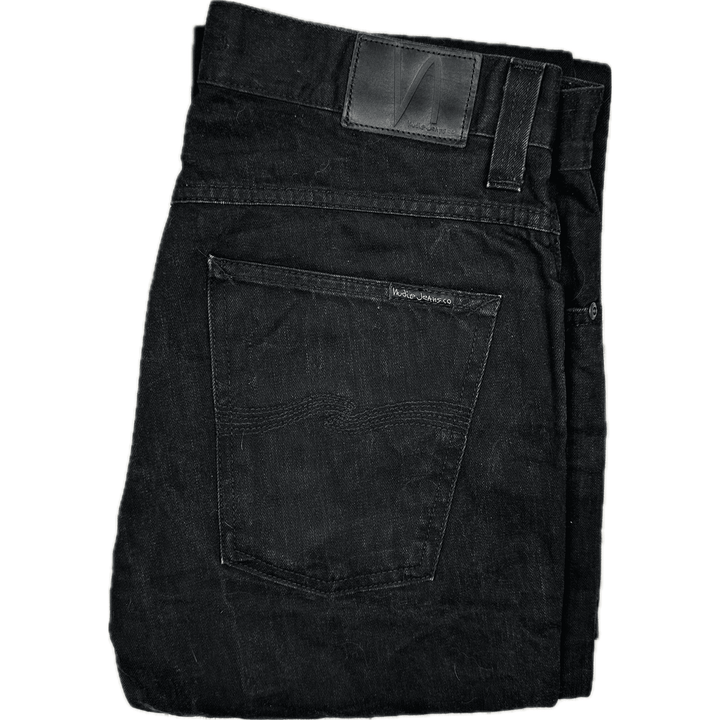 Nudie Jeans Co. 'Slim Jim' Black Black Wash Jeans - Size 34/34 - Jean Pool