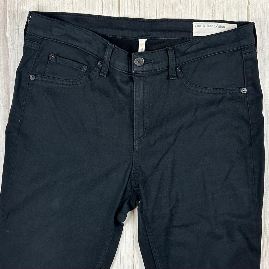 Rag & Bone 'Legging' Skinny Mid Rise Jeans in Black- Size 32 - Jean Pool