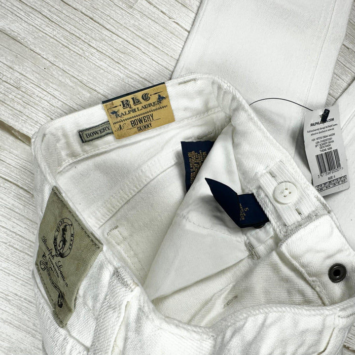 NWT - Ralph Lauren 'Bowery' White Skinny Jeans - Size 5Y