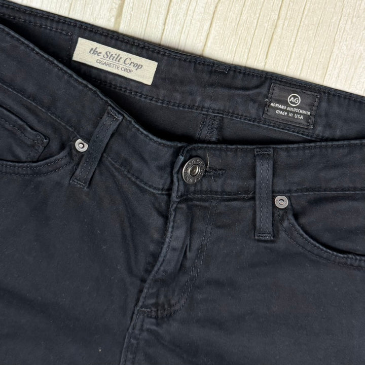 AG Adriano Goldschmied 'The Stilt Crop' Black Jeans- Size 25