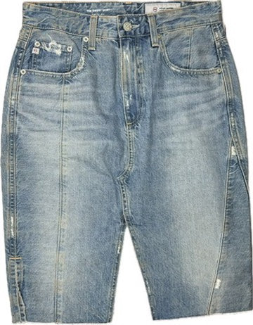 AG Adriano Goldschmied Distressed 'The Emery' Denim Skirt - Size 28