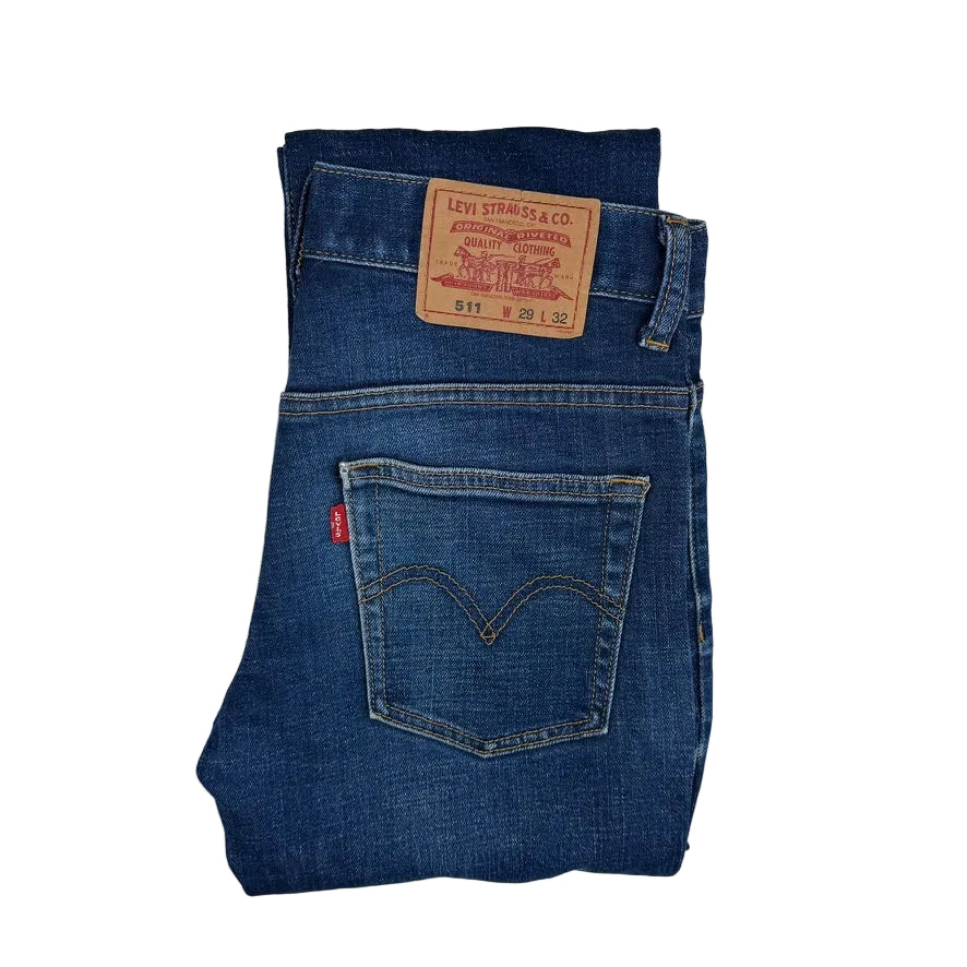 Levis Y2K Slim Straight 511 Low Rise Denim Jeans - Size 29