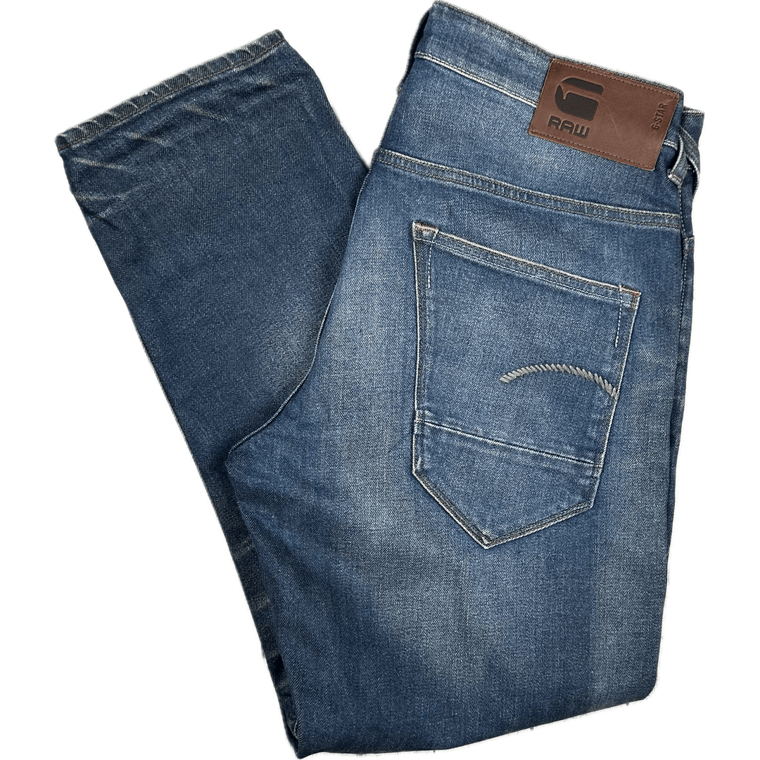 G Star Mens Japanese Selvedge 3D Relaxed Tapered Jeans -Size 32/32 - Jean Pool