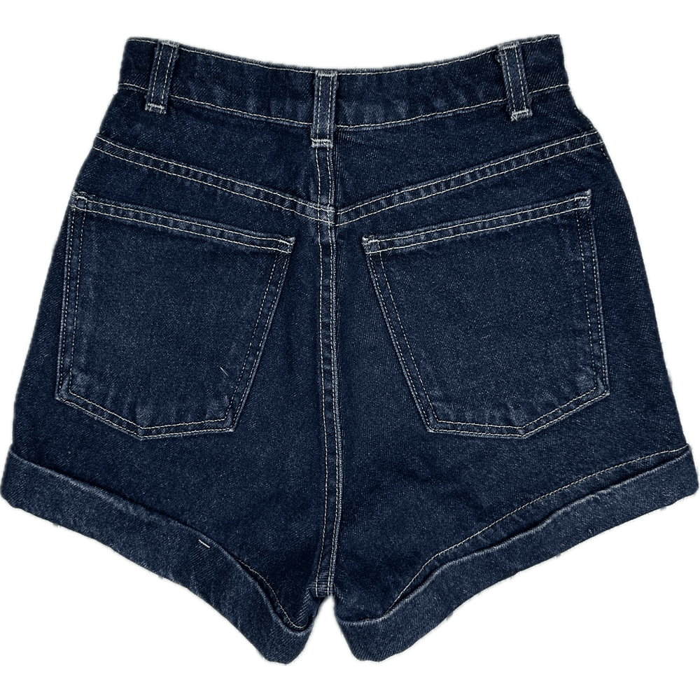 American Apparel Ladies High Waist Denim Shorts Size 25