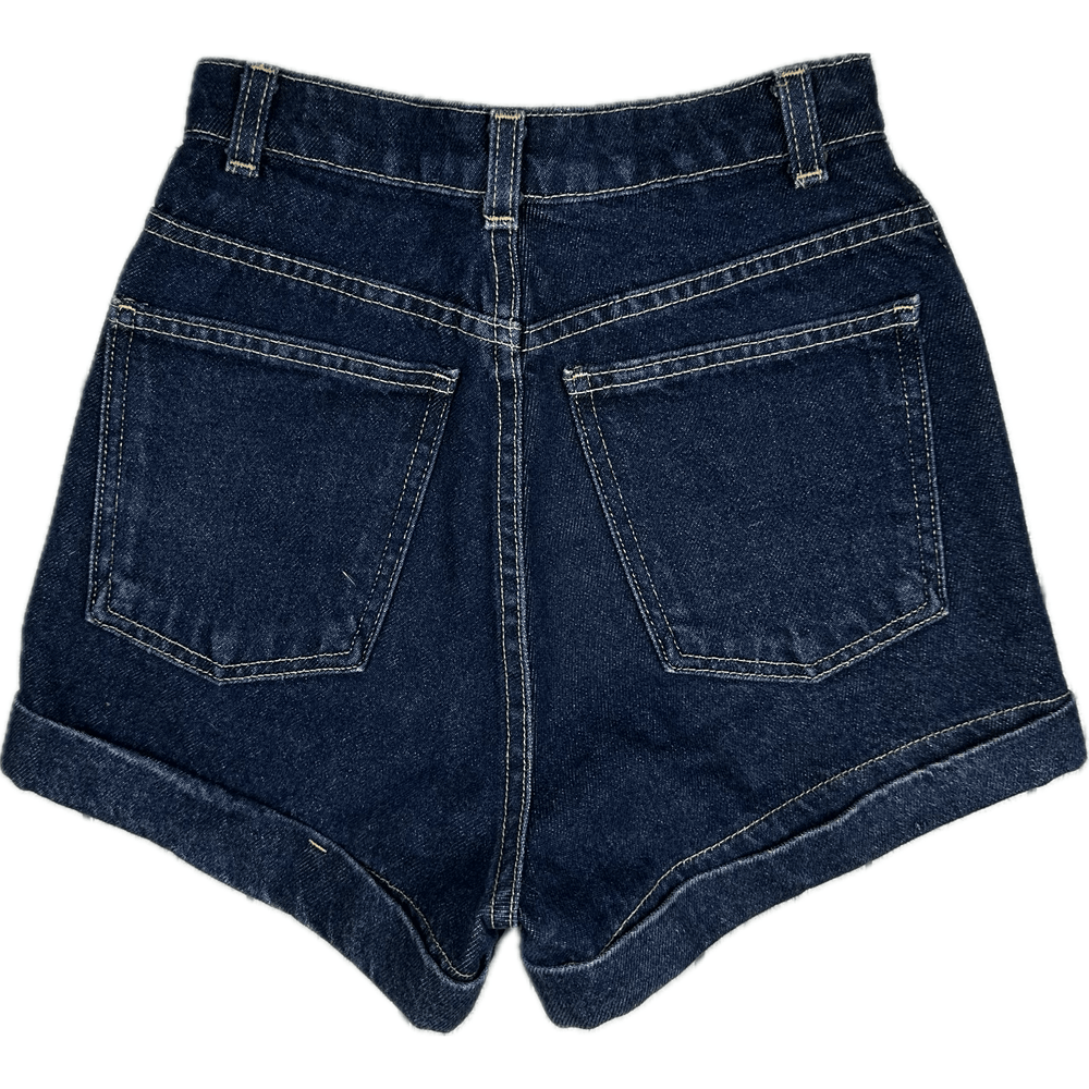 American Apparel Ladies High Waist Denim Shorts - Size 25" - Jean Pool
