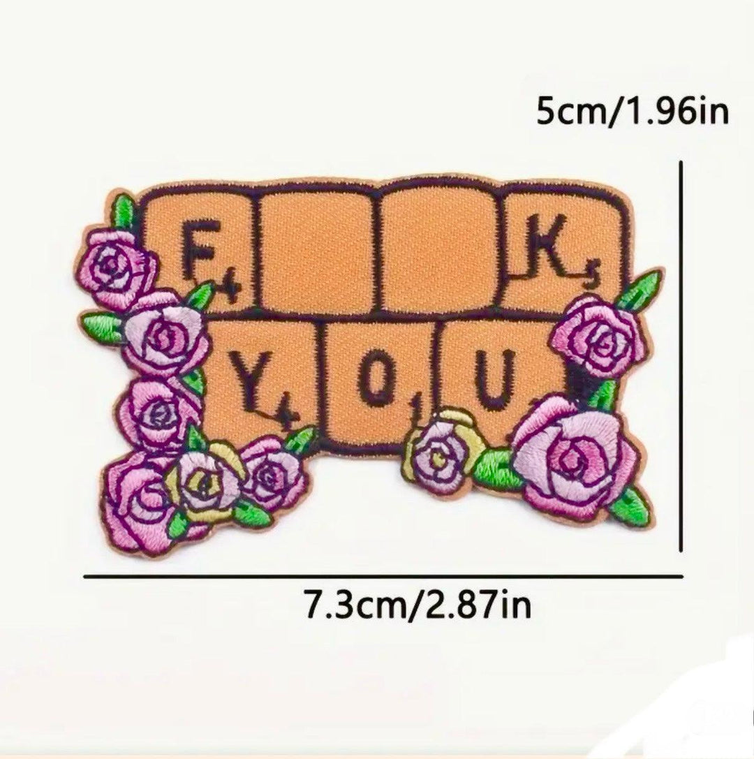 'F%#k You' Scrabble Tiles - Embroidered Patch