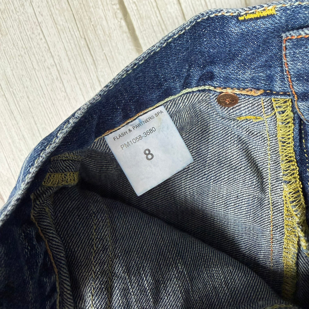 Nolita Pocket Italian Y2K Denim Logo Capri Jeans- Size 8Y