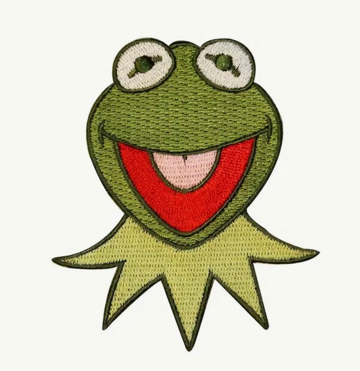 Kermit Frog- Embroidered Patch - Jean Pool