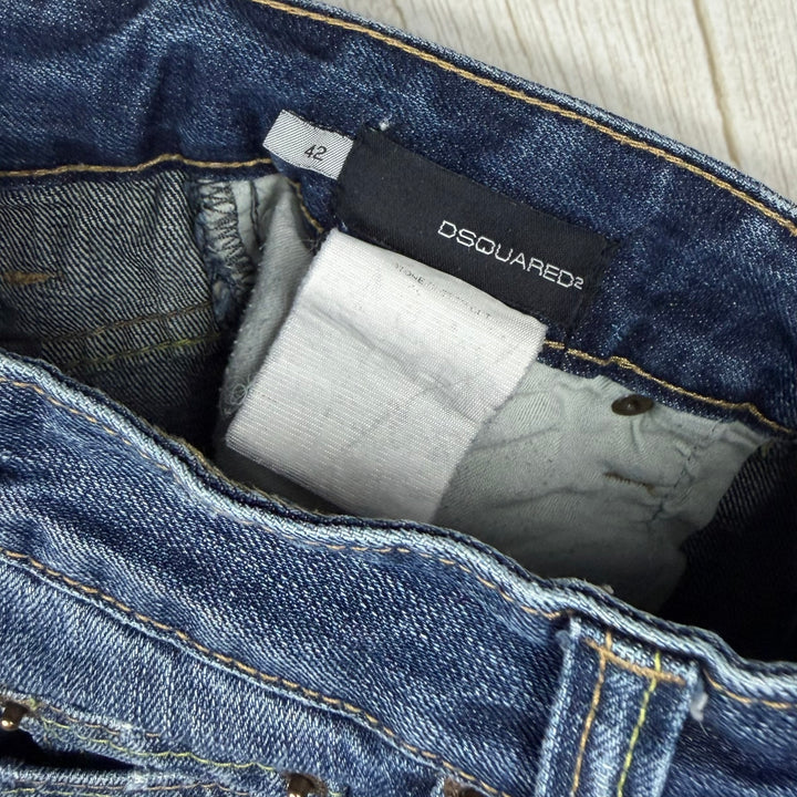 Dsquared2 Distressed Denim Mini Skirt - Size 28