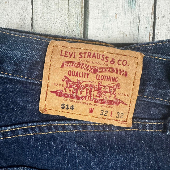 Levis 90s Vintage 514 Mens Straight Leg Jeans - Size 32/32 - Jean Pool