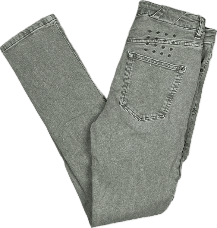 Ksubi Distressed Green Skinny Jeans - Size 30"