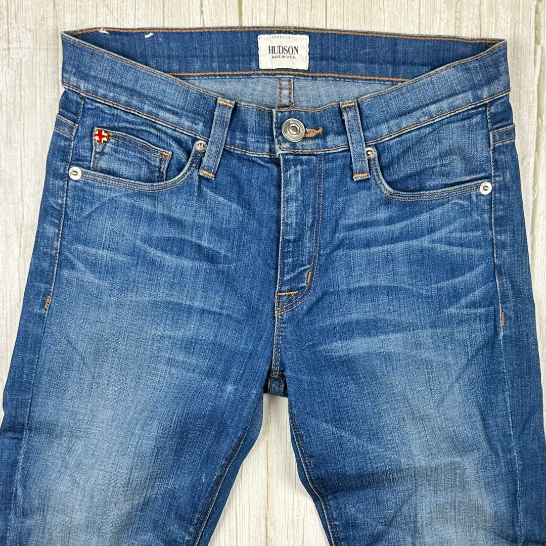 Hudson USA 'Nico' Mid Rise Skinny Distressed Jeans - Size 25