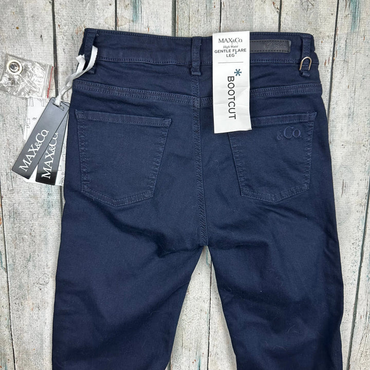 NWT - Max & Co Black High Rise Bootcut Jeans -Size XS - Jean Pool