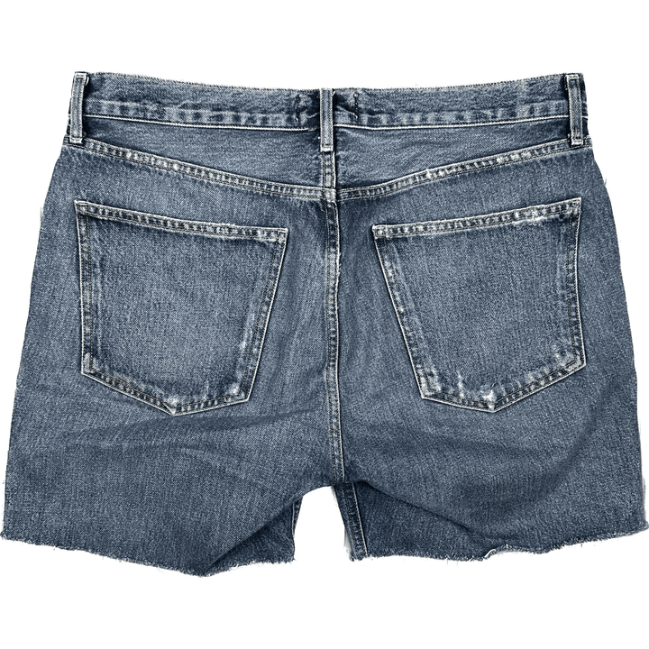 AGOLDE 'Rumi' Boyfriend Denim Shorts- Size 30 - Jean Pool