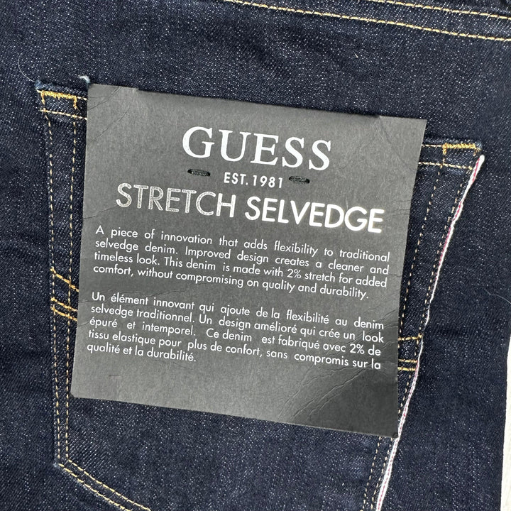 NWT- Guess Mens Slim Tapered Stretch Selvedge Jeans - Size 32R