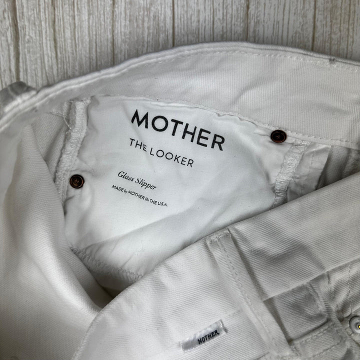 Mother 'The Looker' Glass Slipper Off White Jeans - Size 26