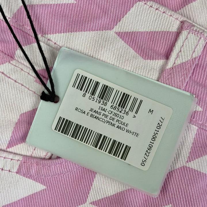 NWT -Chiara Ferragni Pie De Poule Pink Jeans- Size M