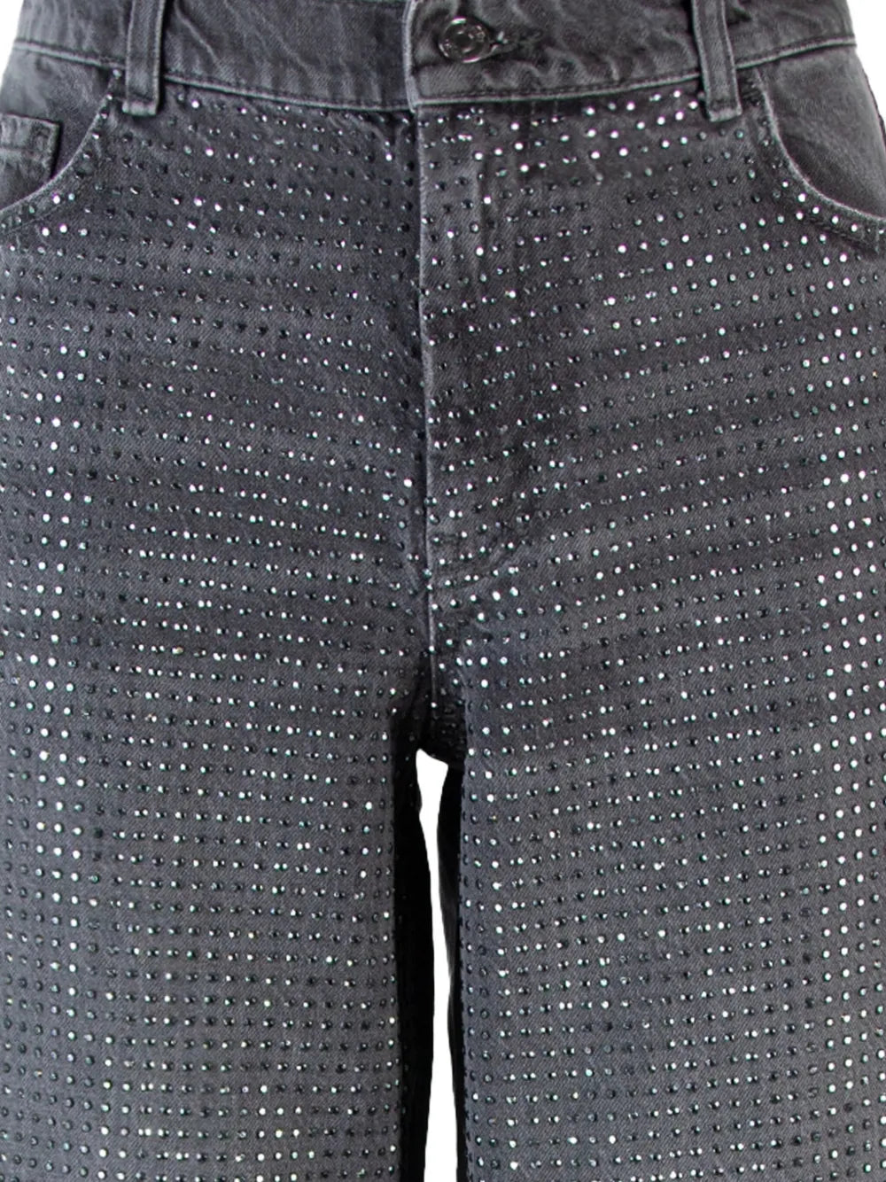 NWT - Liu-Jo Italy Stunning Crystal Front Mom Jeans - Size 28