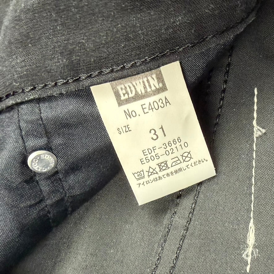 Edwin Made in Japan - '403' Vintage 90's Mens Black Jeans -Size 31