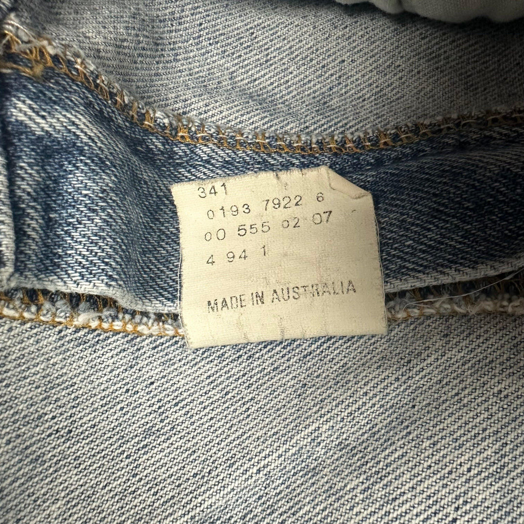 Levis 555 Vintage 90s Australian Made Denim Jeans - Size 36 - Jean Pool