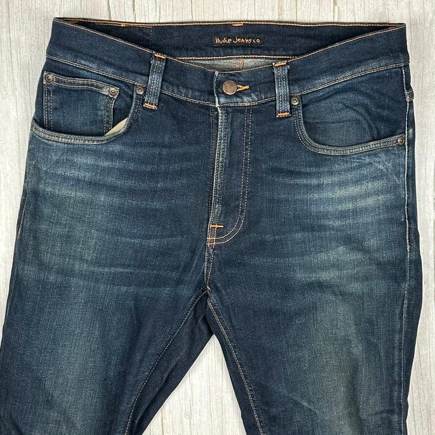 Nudie 'Lean Dean' Endorsed Indigo Organic Cotton Jeans- Size 32/32